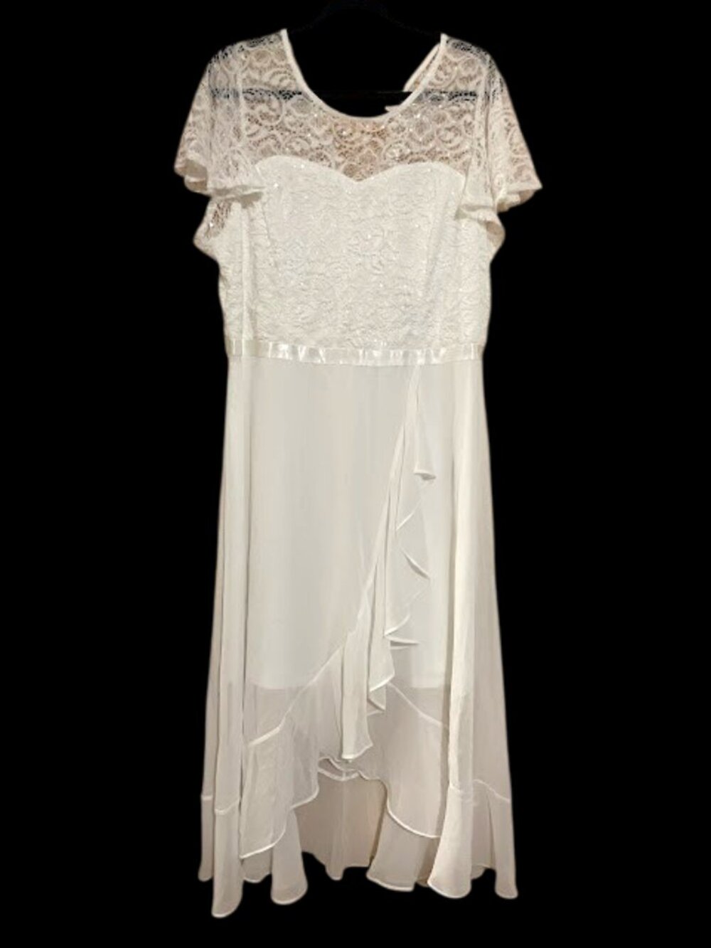 Berry Love white Lace/Sheer Dress 3x - Picture 2 of 2